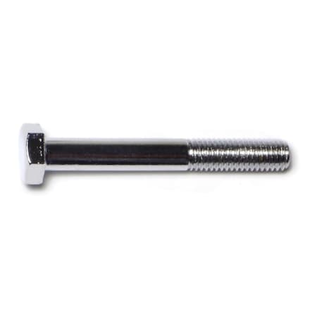 Midwest Fastener Class 8.8, M8-1.25 Hex Head Cap Screw, Chrome Plated Steel, 60 mm L, 5 PK 74486